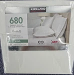 Kirkland Signature King 680TC Pima Cotton Sheet Set White 6PC Easy Care. Fixed Price $74.95.