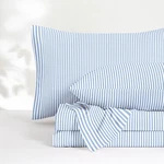 Wake In Cloud Striped Bed Sheets, 4-PIECE Set, Queen, Blue White. Fixed Price $41.99.