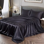 Vonty Satin Queen Size Silky Soft Bed Black Set, 1 .... Fixed Price $37.93.