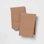 New Threshold King 300 Thread Count Ultra Soft Pillowcase Set Brown Breathable. Fixed Price $25.47.