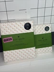 4PC Kate Spade Queen Sheet Set & Pair Standard Pillow Cases White Ballet Pink. Fixed Price $99.99.