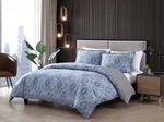 City Scene Milan Cotton Blue 3 Piece Duvet Cover Set-full/queen. Fixed Price $89.99.