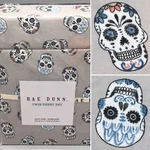 3PC Rae Dunn Halloween Sugar Skulls Twin Sheet Set Day Of The Dead Gray New. Fixed Price $36.99.