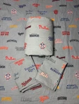Pottery Barn Mlb Sheet Set Full 4PC Gray Organic Cotton Fitted Flat Baseball. Fixed Price $69.99.