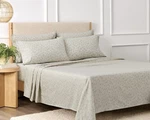 Purely Organic 300 Thread Count 6 Pc Sheet Set - Ecru Branches King New. Fixed Price $24.99.