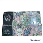 Crown Crafts Milan Twin Flat Sheet New Floral 100% Combed Cotton Green. Fixed Price $17.99.