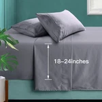 Manyshofu Extra Pocket Full Size Sheets - 24 Inch Deep, Grey. Fixed Price $31.99.