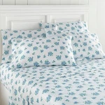 Shavel Home Products Seersucker Sheet Set King, Forget Not - White/blue/green. Fixed Price $51.31.