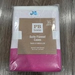 Pottery Barn Teen Classic Suite Flannel Pillow Case Set Of 2 Pink White. Fixed Price $22.00.
