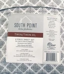 South Point Home Fashions Microfiber 4PC Sheet Set Grey Stamp Medallion-twin/xl. Fixed Price $18.80.