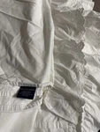 Vintage Ralph Lauren White Ruffled Flat Sheet Queen 100% Cotton Bromley. Fixed Price $85.00.