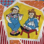 Raggedy Ann Andy Twin Flat Sheet Top Pacific Patchwork Vintage Euc. Fixed Price $19.93.