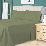 Luxurious 700 Thread Count Egyptian Cotton Queen Sheet Set In Sage Green. Fixed Price $49.99.