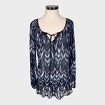 Inc International Concepts Medium Blue Sheet Blouse 100% Polyester. Fixed Price $14.40.