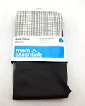 New Room Essentials 2 Pack Of Body Pillow Covers Gray & White Checkered Dorm. Fixed Price $11.99.