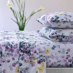 Tribeca Living Azores Home Juliette Printed Deep Pocket Sheet Set Purple Twin.... Fixed Price $38.22.