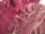 Bella Notte Lily Lace Raspberry Ruby Pink Ruffle Throw Pillow Boudoir Sham Nwt. Fixed Price $295.00.