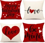 4TH Emotion Valentines Day Pillow Covers 18" X (pack Of 4), Red. Fixed Price $13.24.