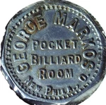 George Markos Billiards Gft 50 New Philadelpha, Oh- Tc# 106240 $ Ec 8468. Fixed Price $8.97.