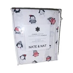 Nate & Twin Flannel Sheet Set Penguin Pattern 100% Cotton. Fixed Price $27.99.