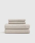 Bnwot Quince European Linen Sheet Set King Natural Chambray Piece Msrp $204. Fixed Price $159.00.
